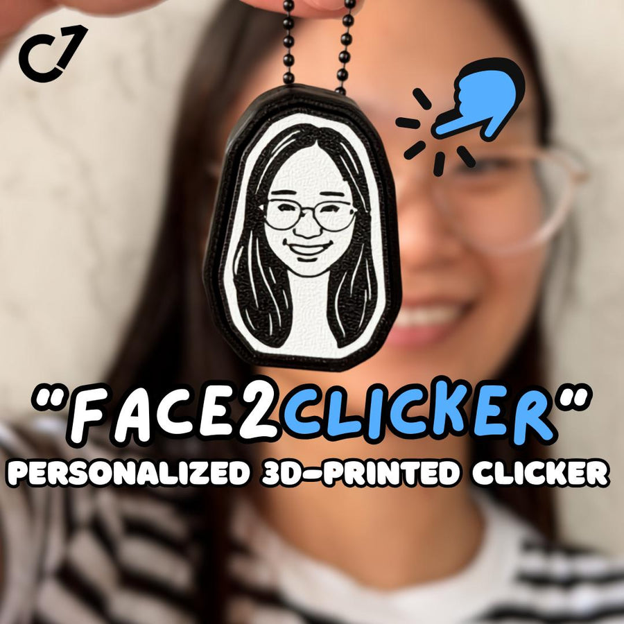 Face2Clicker personalized keychain