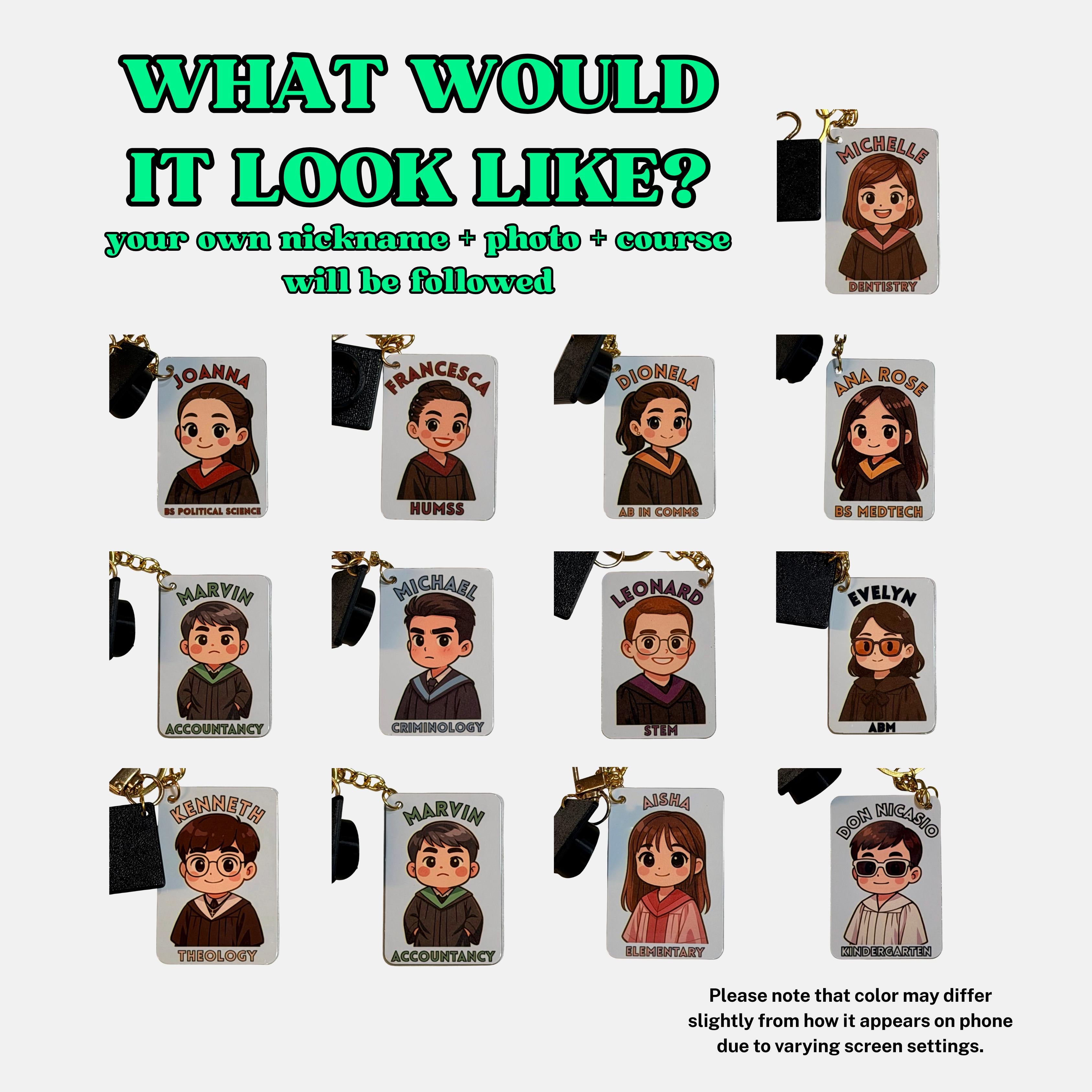 Personalized Chibi Graduation Keychain product image 3