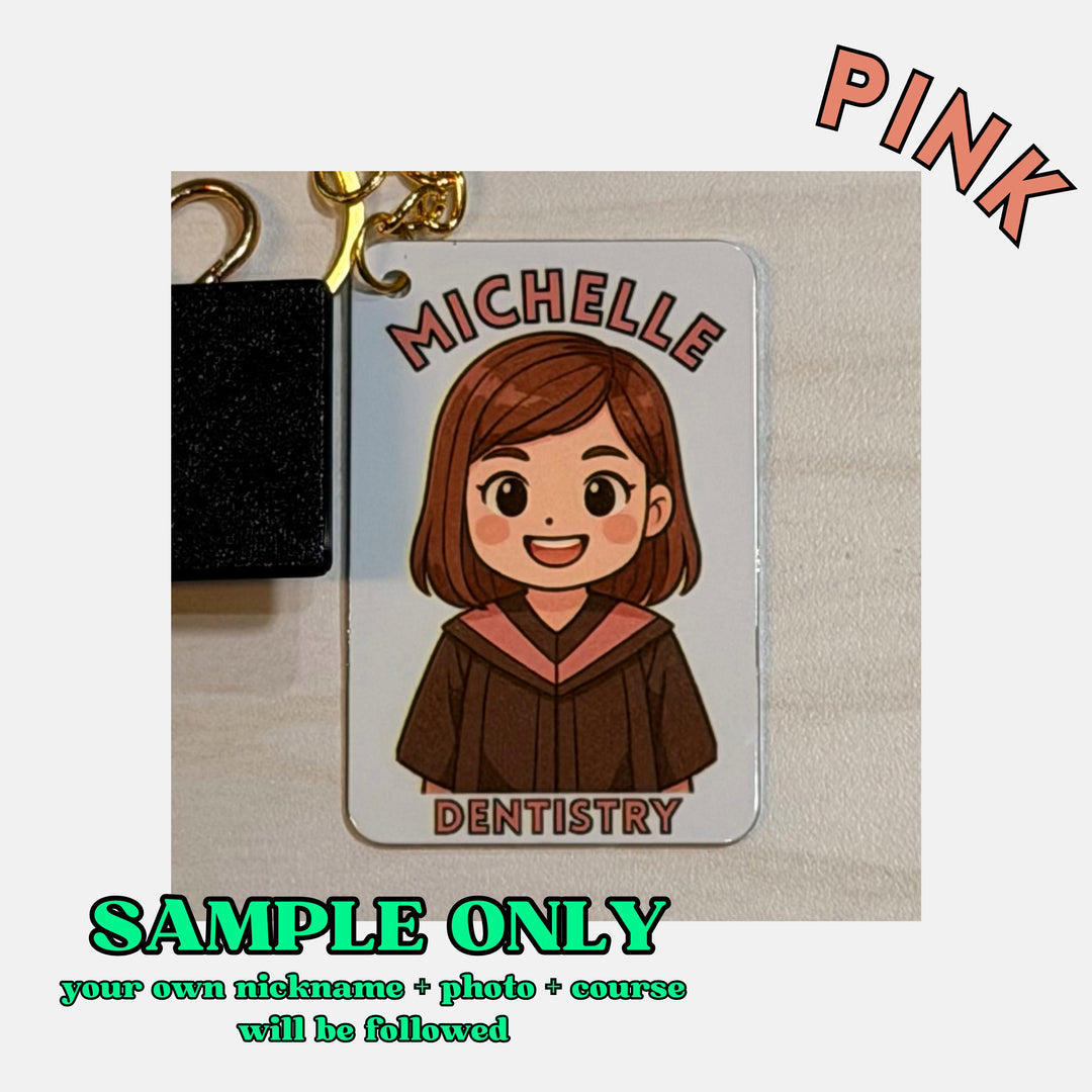 Personalized Chibi Graduation Keychain — No Graduation Photo Needed + Free Toga Cap Charm