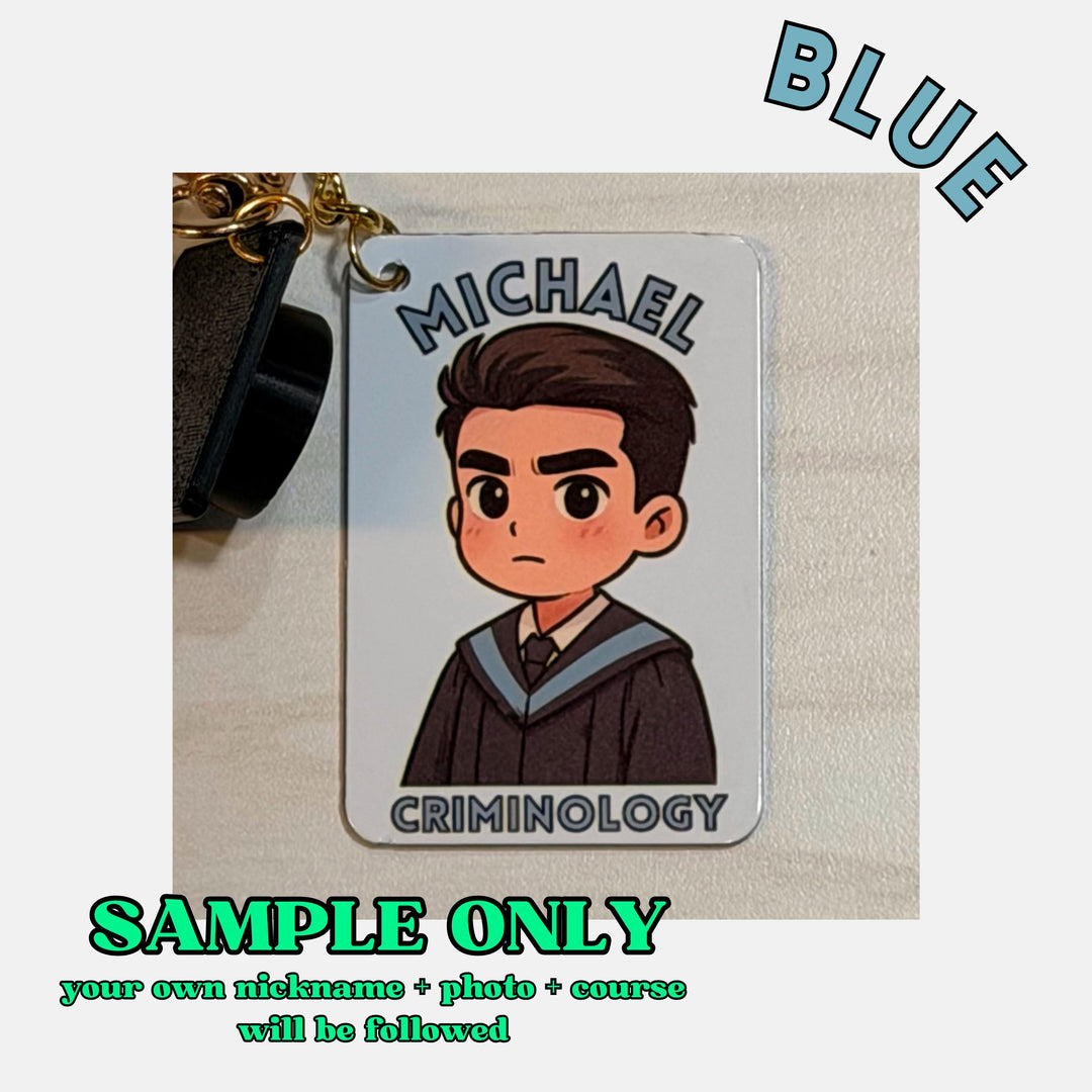 Personalized Chibi Graduation Keychain — No Graduation Photo Needed + Free Toga Cap Charm