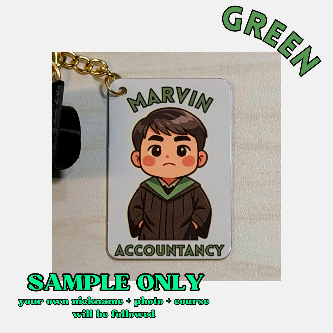 Personalized Chibi Graduation Keychain — No Graduation Photo Needed + Free Toga Cap Charm