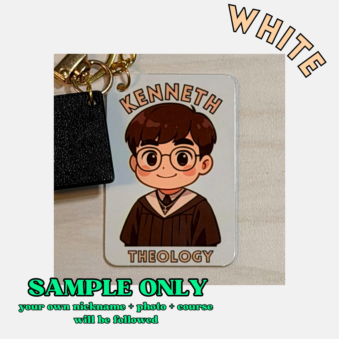 Personalized Chibi Graduation Keychain — No Graduation Photo Needed + Free Toga Cap Charm